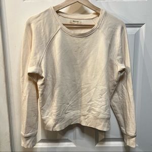 Madewell Fleece Cotton Sweathsirt - Cream